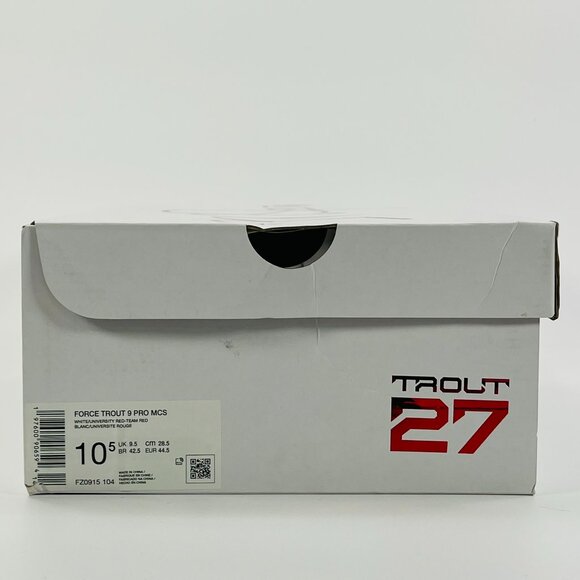Nike Force Trout 9 Pro MCS 'White University Red' FZ0915-104 Baseball size 10.5 - Picture 8 of 8
